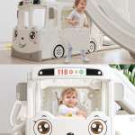 Горка + игровая зона "Автомобиль" PS-049-W белый